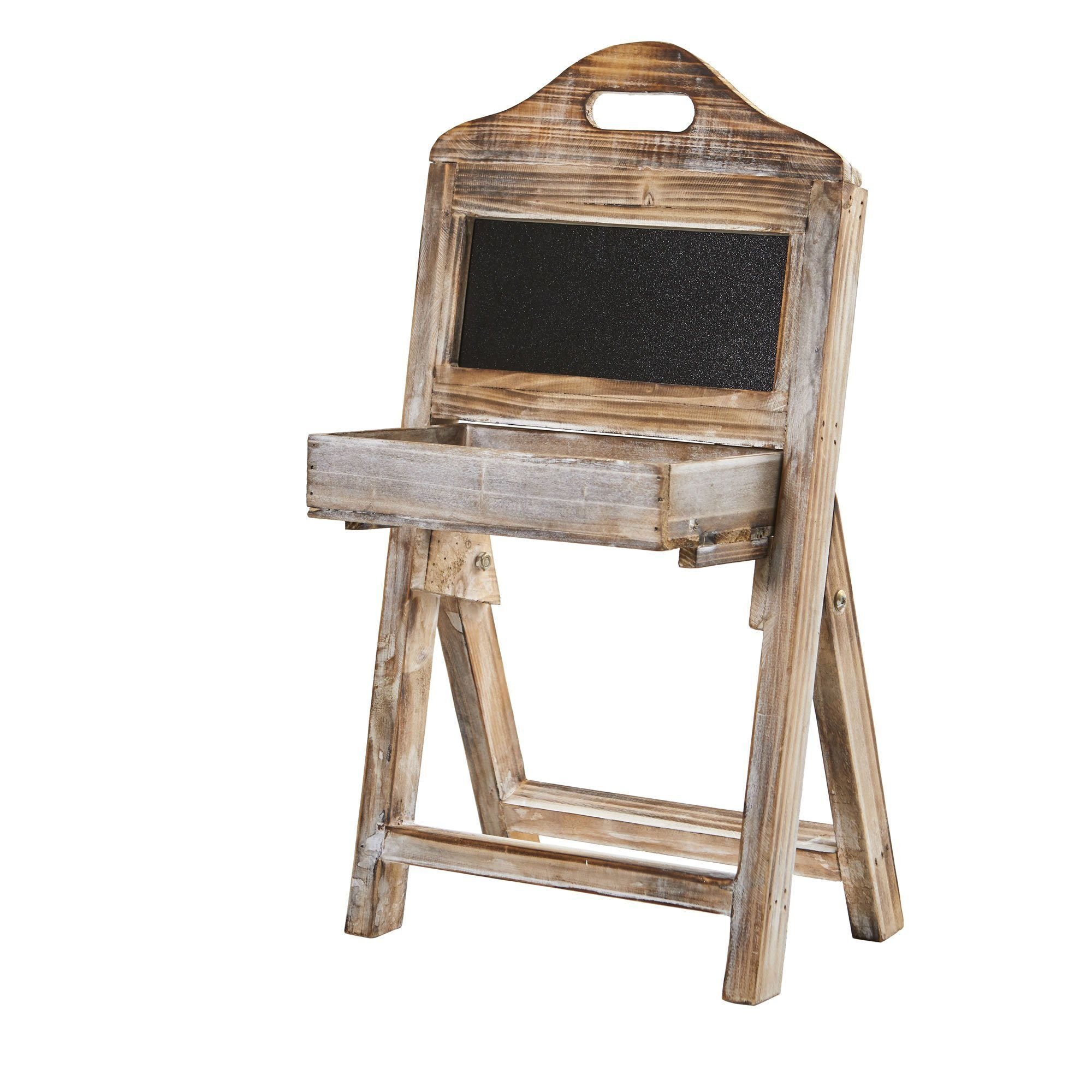 21’’ Whitewash Wood Chalkboard Rack | Nearly Natural