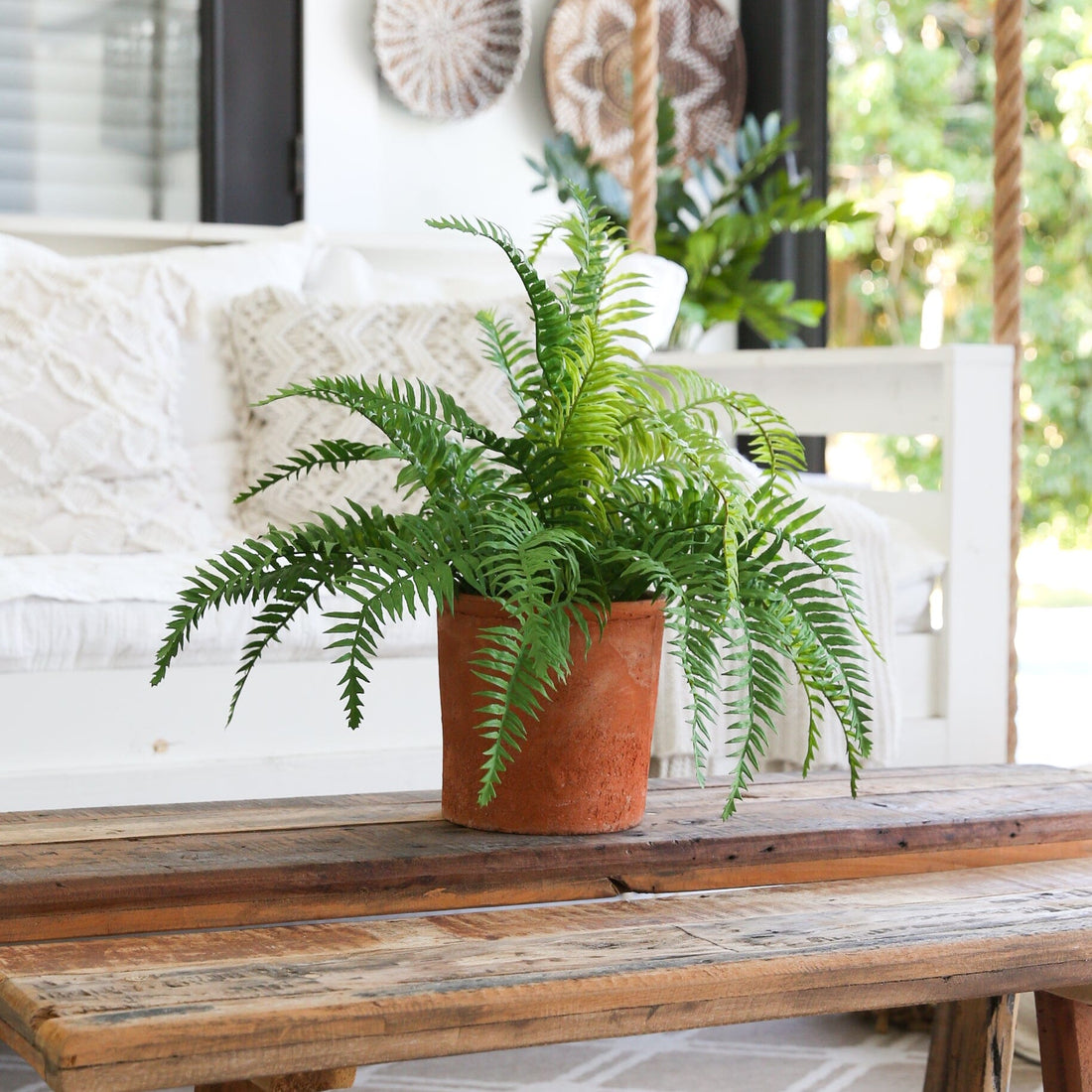 plant pots for ferns 22” Artificial Fern Plant in Decorative Planter