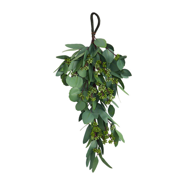 22” Eucalyptus and Berry Artificial Teardrop