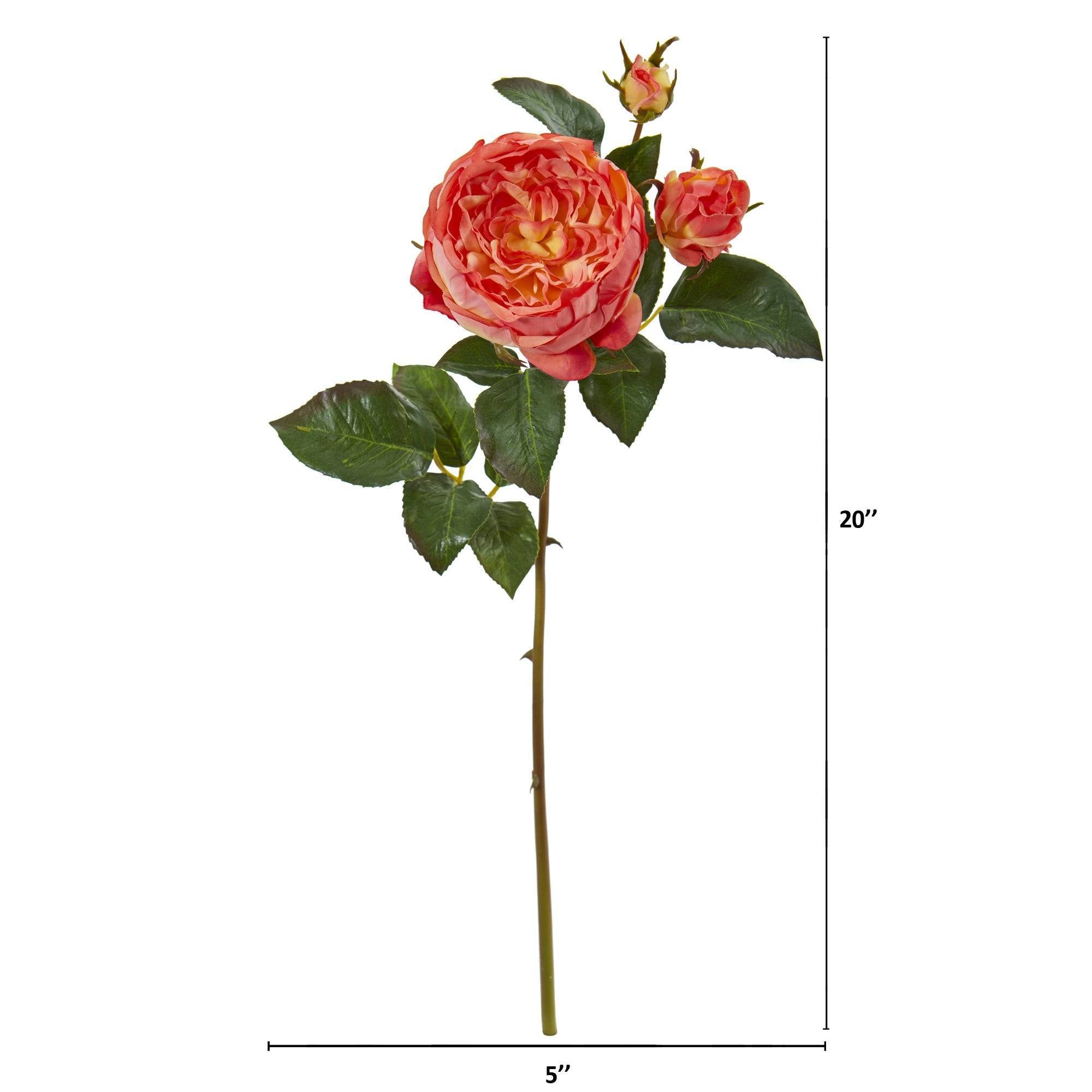 22” Rose Artificial Flower (Set of 6) | Nearly Natural