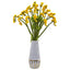 23” Baby Breath Arrangement in Oval Vase with Gold Trimming