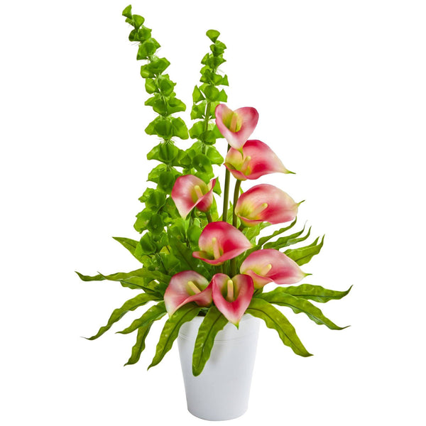 23” Calla Lily and Bell of Ireland Artificial Arrangement