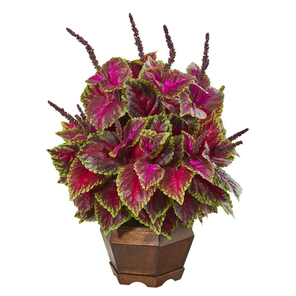 23” Coleus Artificial Plant in Decorative Planter