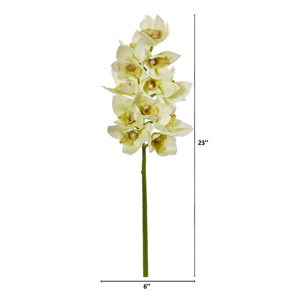 23” Cymbidium Orchid Artificial Flower (Set of 3)