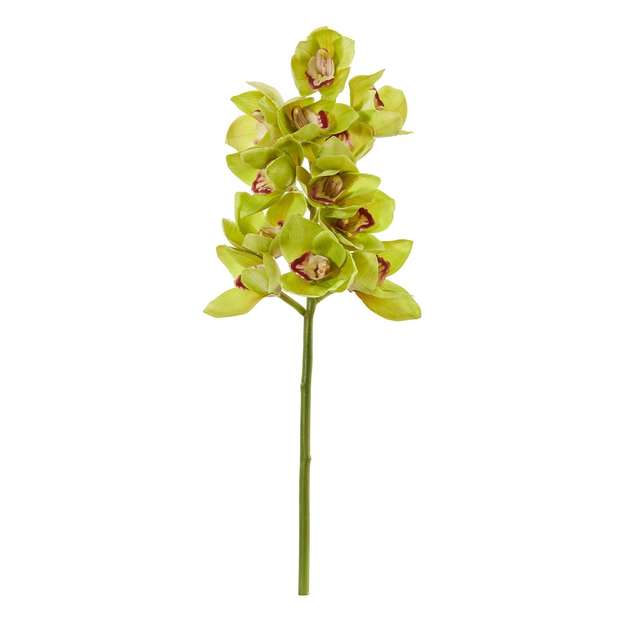 23” Cymbidium Orchid Artificial Flower (Set of 3) | Nearly Natural