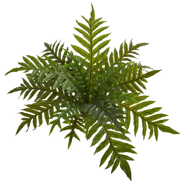 23” Hares Foot Fern Bush Artificial Plant (Set of 3) (Real Touch)
