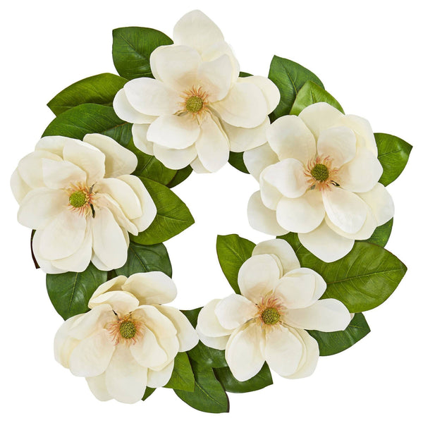 23” Magnolia Artificial Wreath