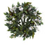 23” Mixed Greens and Dancing Lady Orchid Artificial Wreath