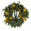 23” Mixed Greens and Dancing Lady Orchid Artificial Wreath