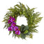 23” Mixed Greens and Phalaenopsis Orchid Artificial Wreath