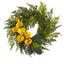 23” Mixed Greens and Phalaenopsis Orchid Artificial Wreath