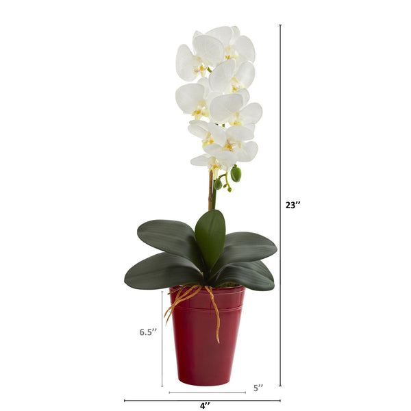 23” Phalaenopsis Orchid Artificial Arrangement in Vase