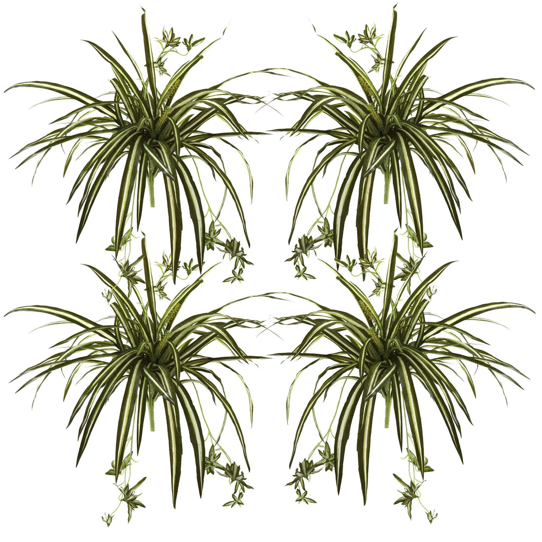 spider plant tropical Nearly Natural 23 in. Spider Plant Bush