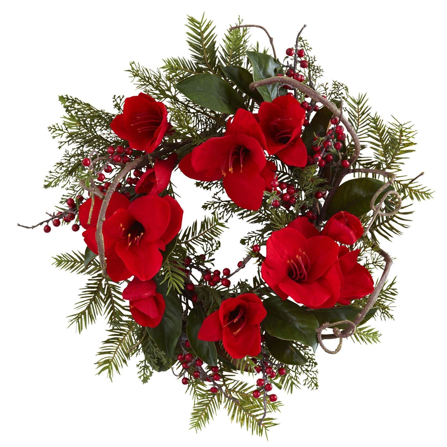 24” Amaryllis Wreath