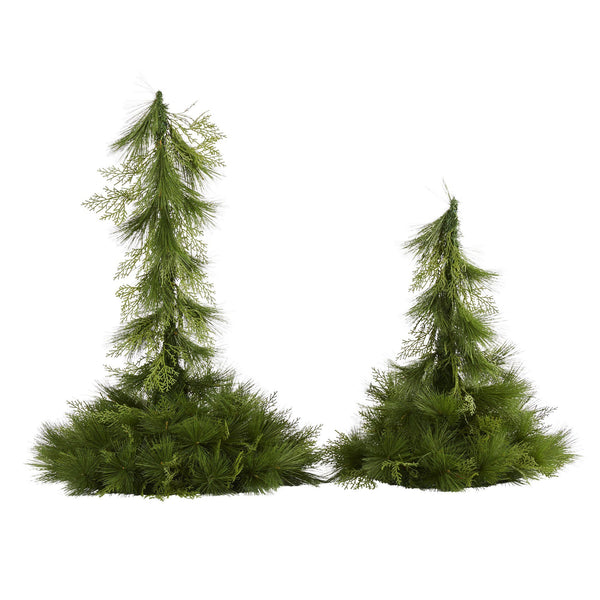 24” and 36” Table Top/Hanging Artificial Christmas Decor (Set of 2)