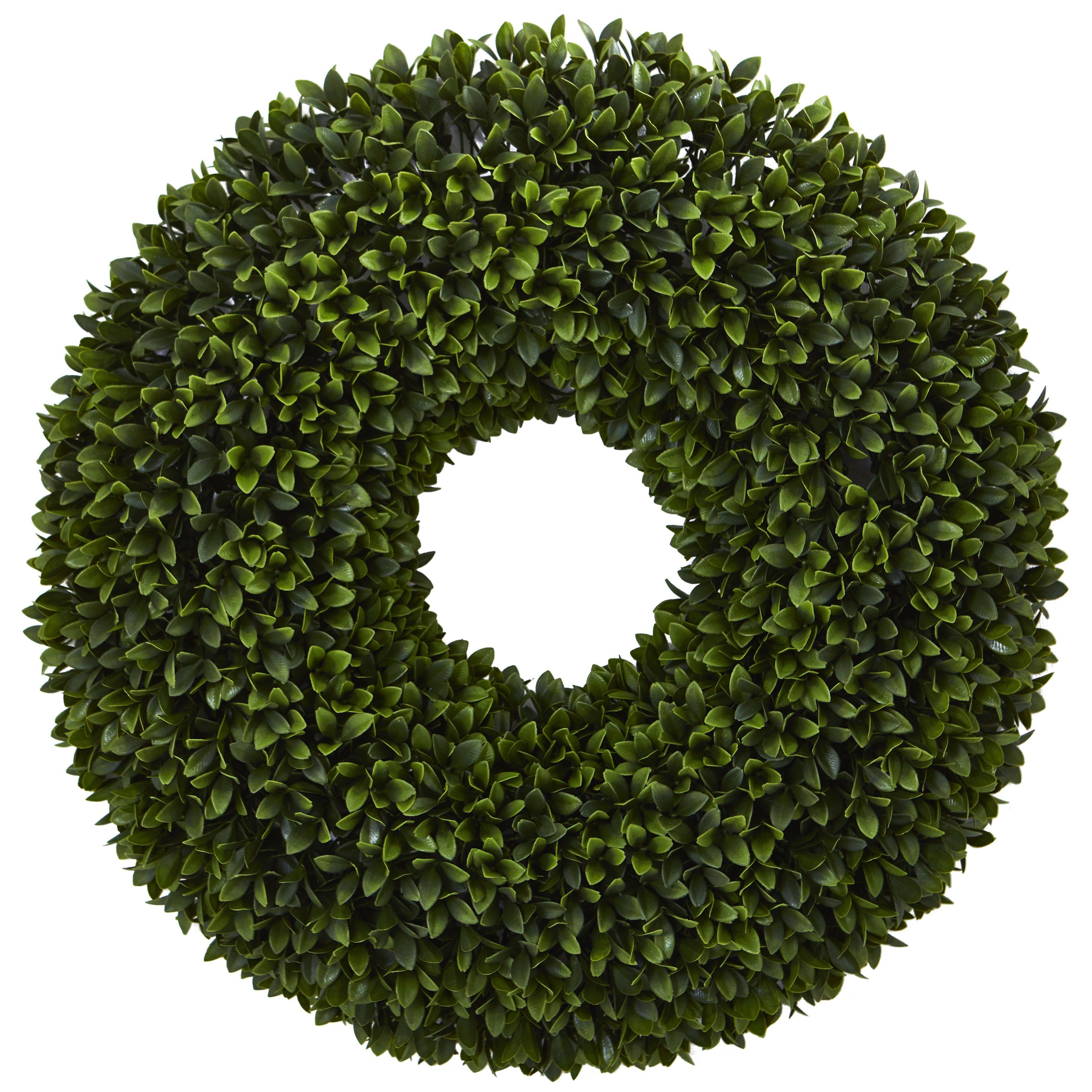 24” Boxwood Artificial Wreath Nearly Natural