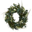 24” Eucalyptus, Dancing Lady Orchid and Mixed Greens Artificial Wreath