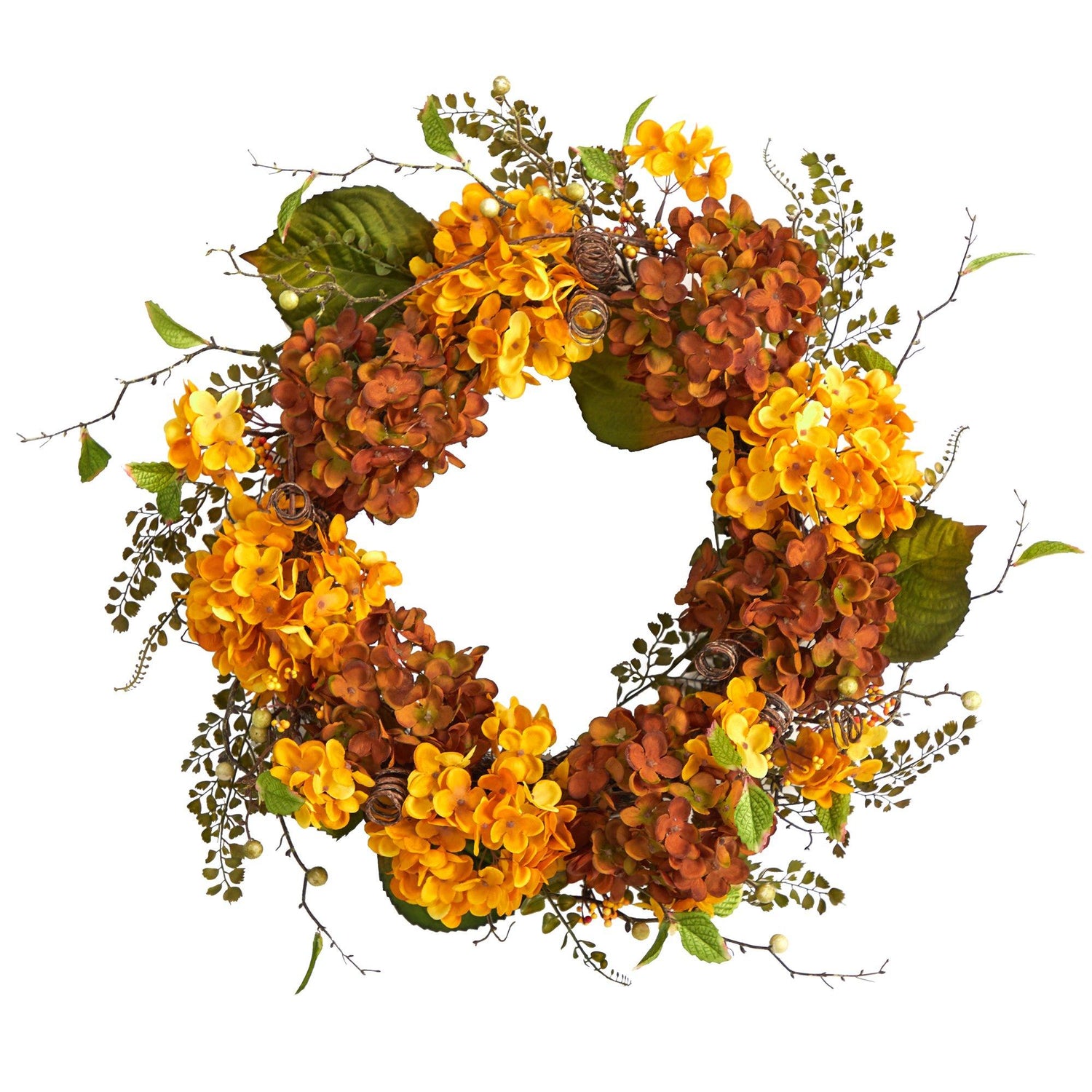 24” Fall Hydrangea Artificial Autumn Wreath