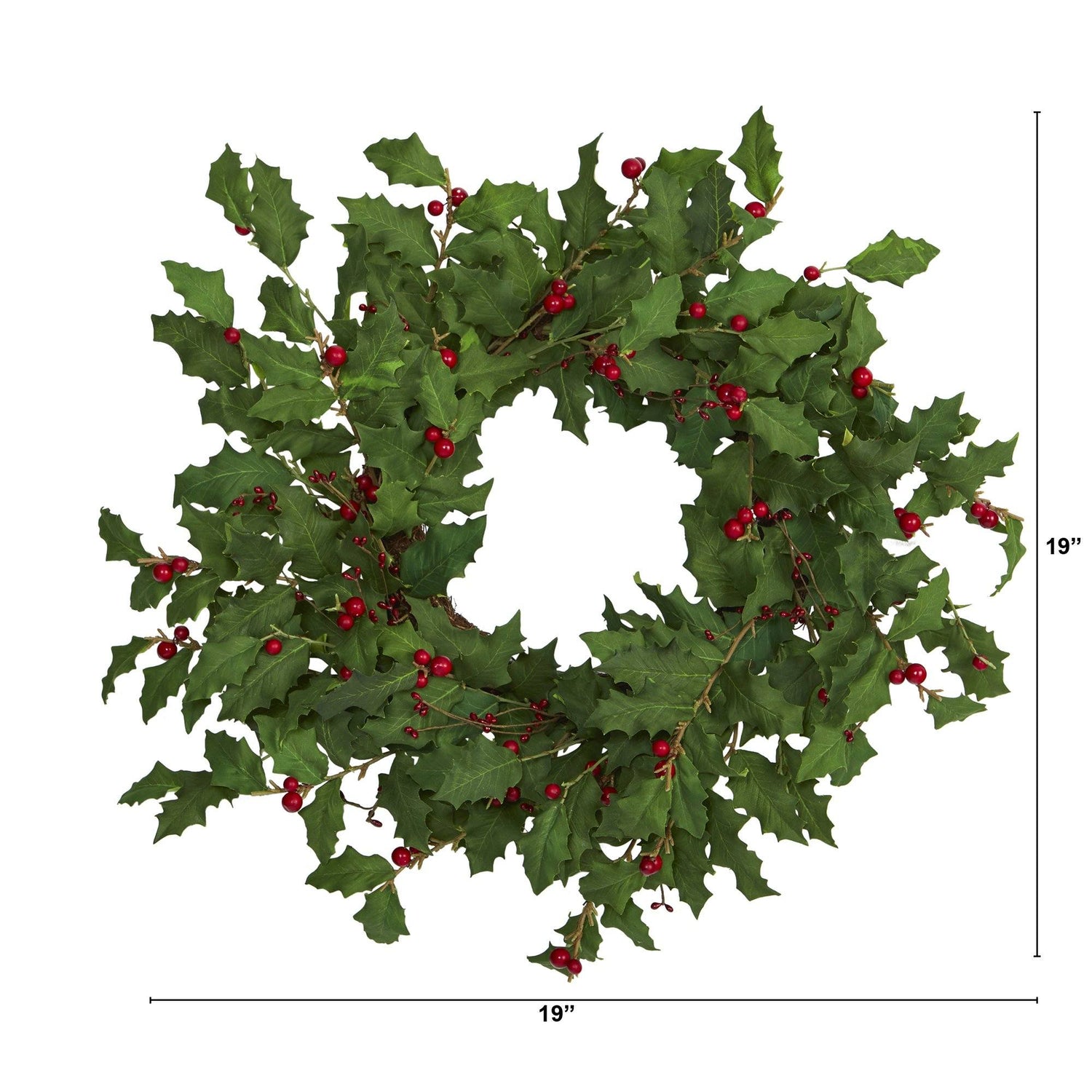 24” Holly Berry Artificial Wreath