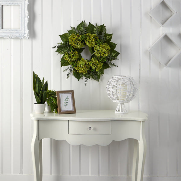 24” Hydrangea and Eucalyptus Artificial Wreath