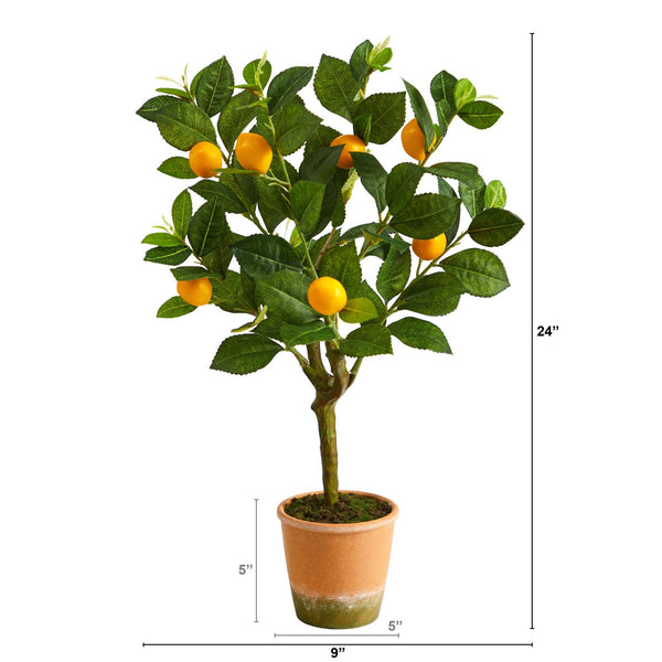 24” Lemon Artificial Tree