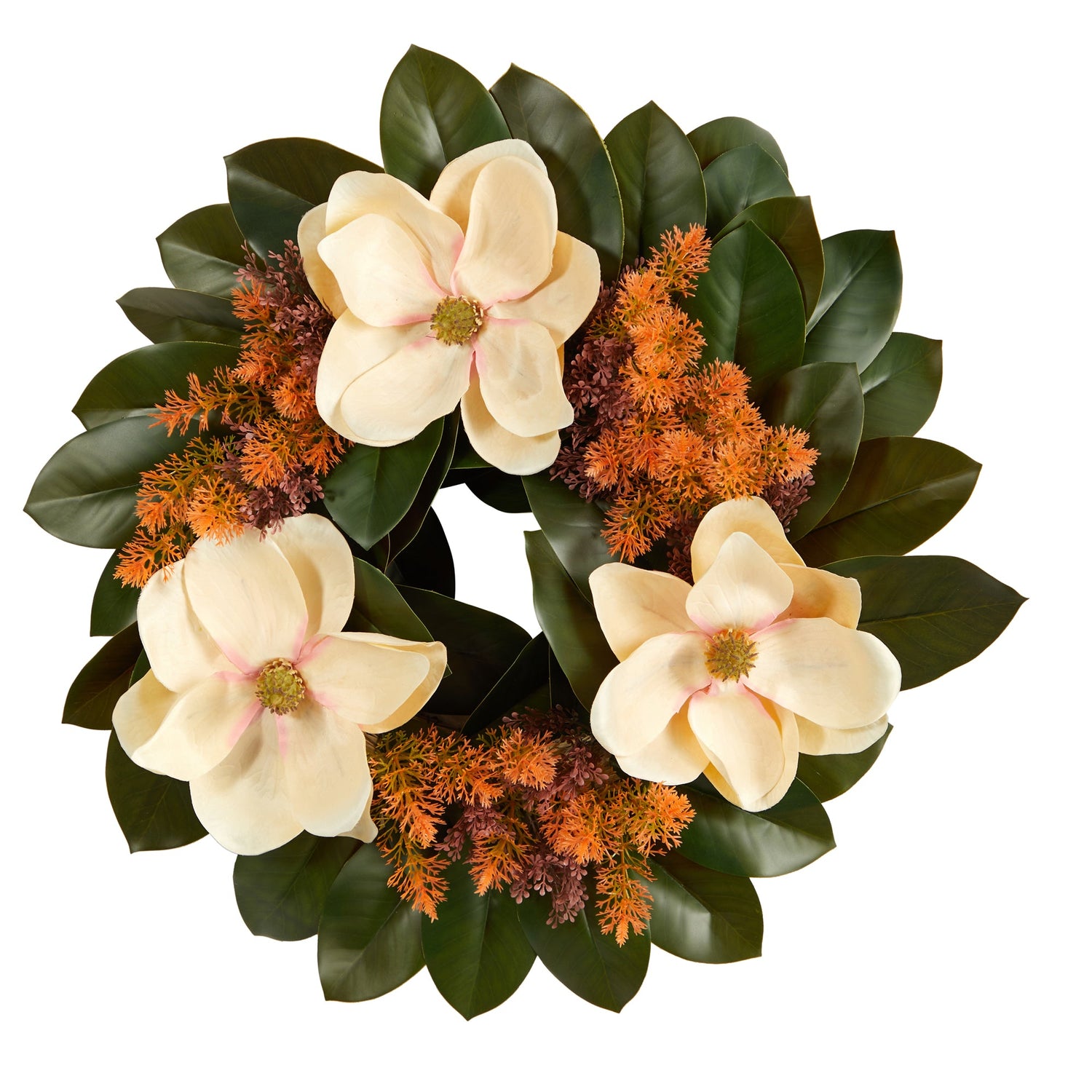 24” Magnolia Artificial Wreath