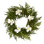 24” Cymbidium Orchid and Mixed Fern Artificial Wreath