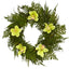 24” Cymbidium Orchid and Mixed Fern Artificial Wreath