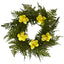 24” Cymbidium Orchid and Mixed Fern Artificial Wreath
