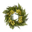 24” Mixed Fern and Phalaenopsis Orchid Artificial Wreath
