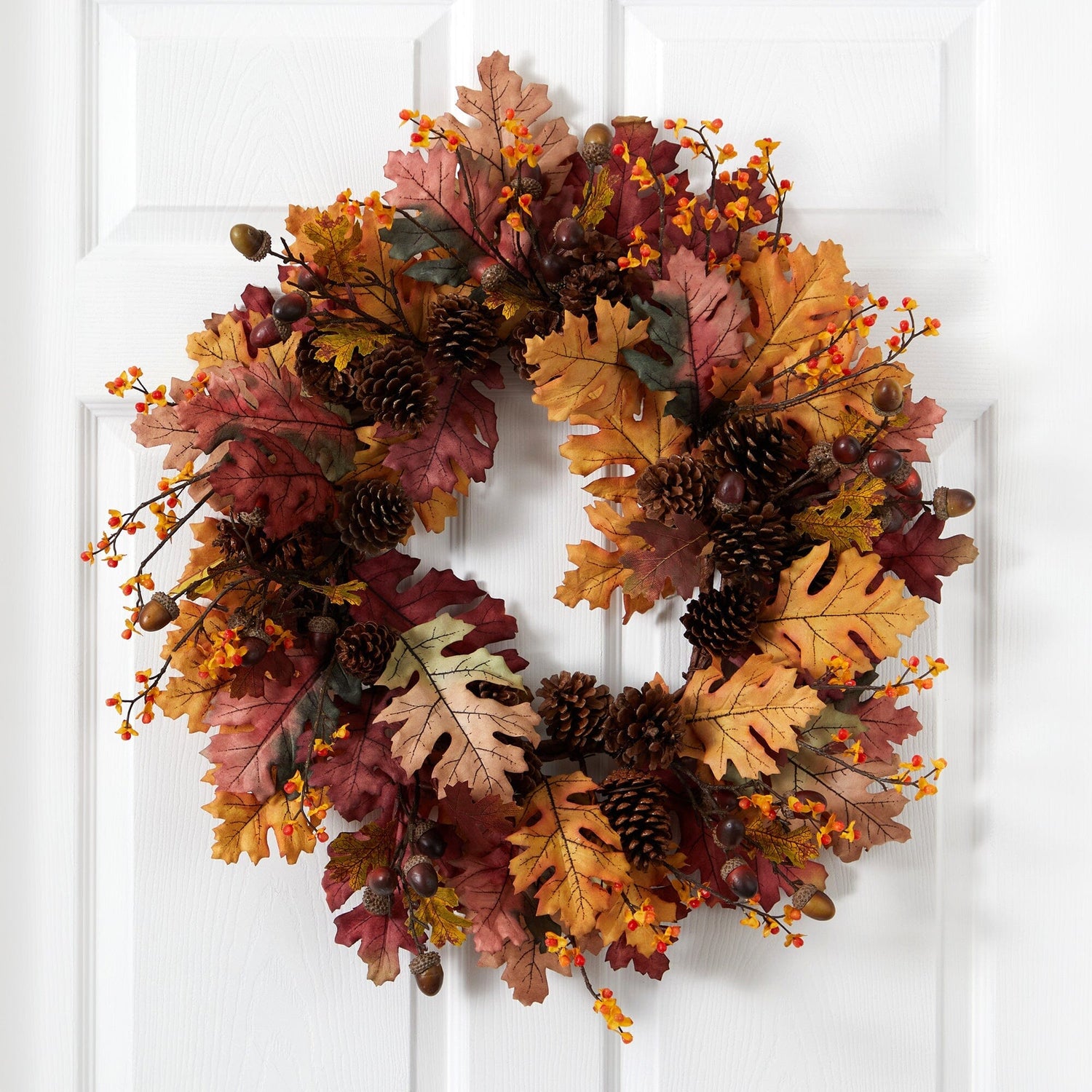 24” Oak Leaf, Acorn & Pine Wreath
