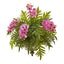 24” Phalaenopsis Orchid and Fern Plant in Metal Hanging Bowl