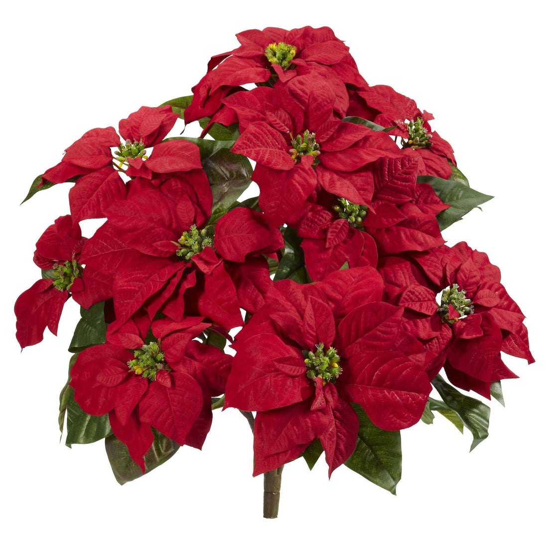plastic poinsettia plants 24” Poinsettia Artificial Plant (Set of 2)
