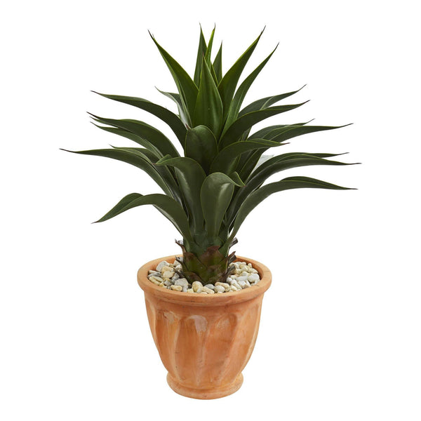2.5' Agave Artificial Plant in Terra Cotta Planter