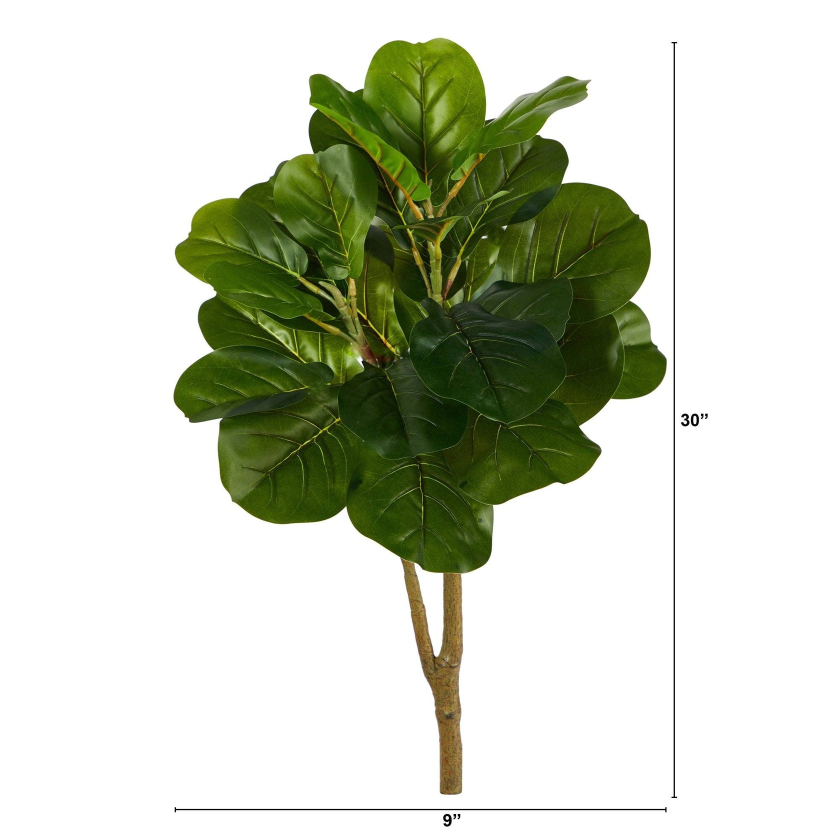 2.5’ Fiddle Leaf Fig Artificial Tree (No Pot) Nearly Natural