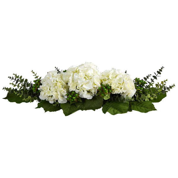 25” Hydrangea and Eucalyptus Artificial Arrangement