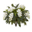 25” Phalaenopsis Orchid and Holly Fern Plant in Hanging Bowl