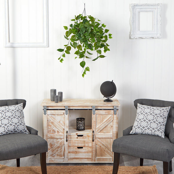 2.5’ Philodendron Artificial Plant in Hanging Basket