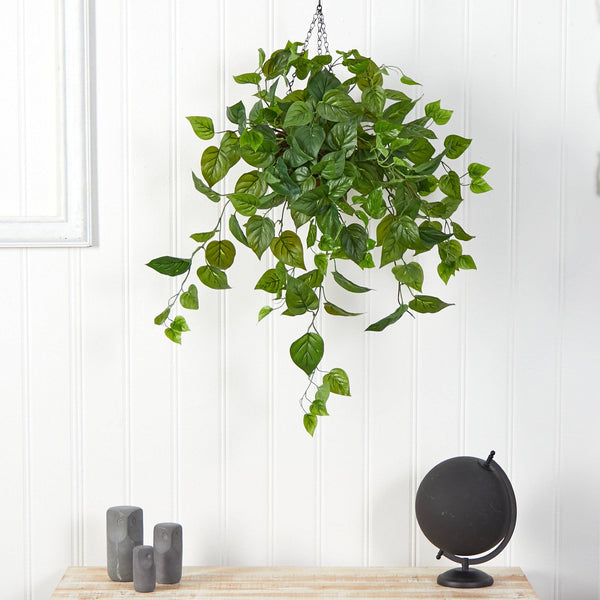 2.5’ Philodendron Artificial Plant in Hanging Basket