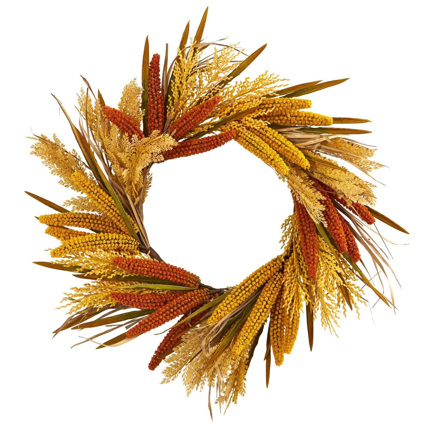 25” Sorghum Harvest Artificial Wreath