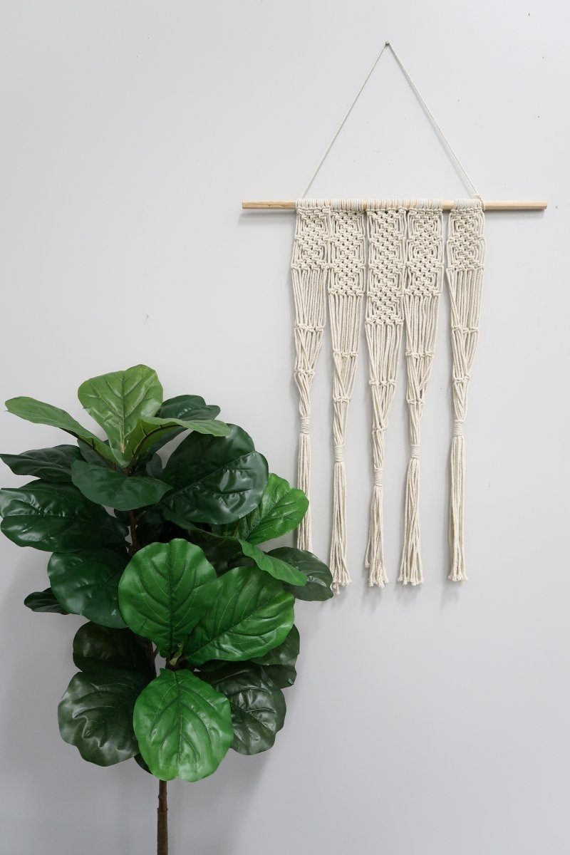 macrame wall hanging planter Nearly Natural 2.5ft. x 2ft. Hand Woven Macrame Wall Hanging Decor