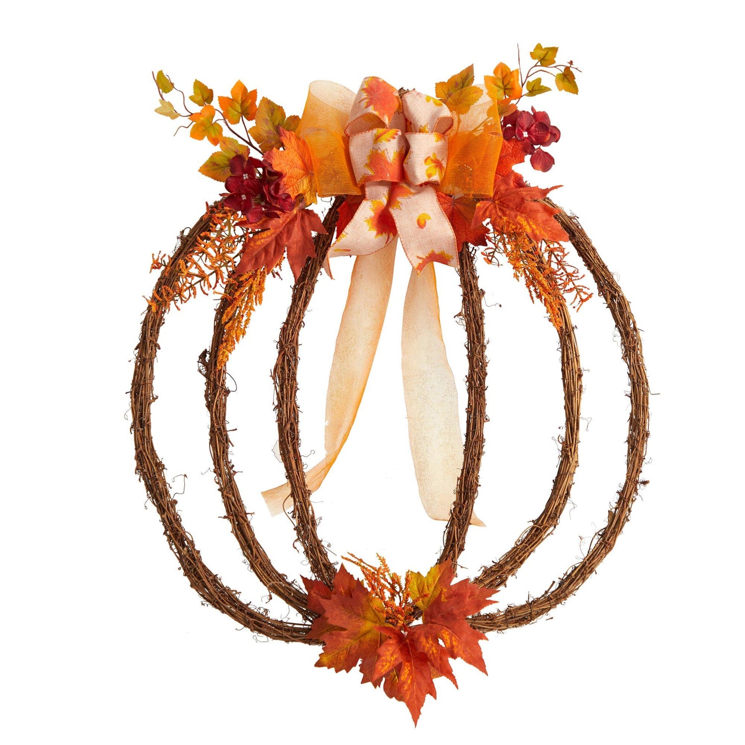 26” Autumn Pumpkin Artificial Vine Fall Wreath