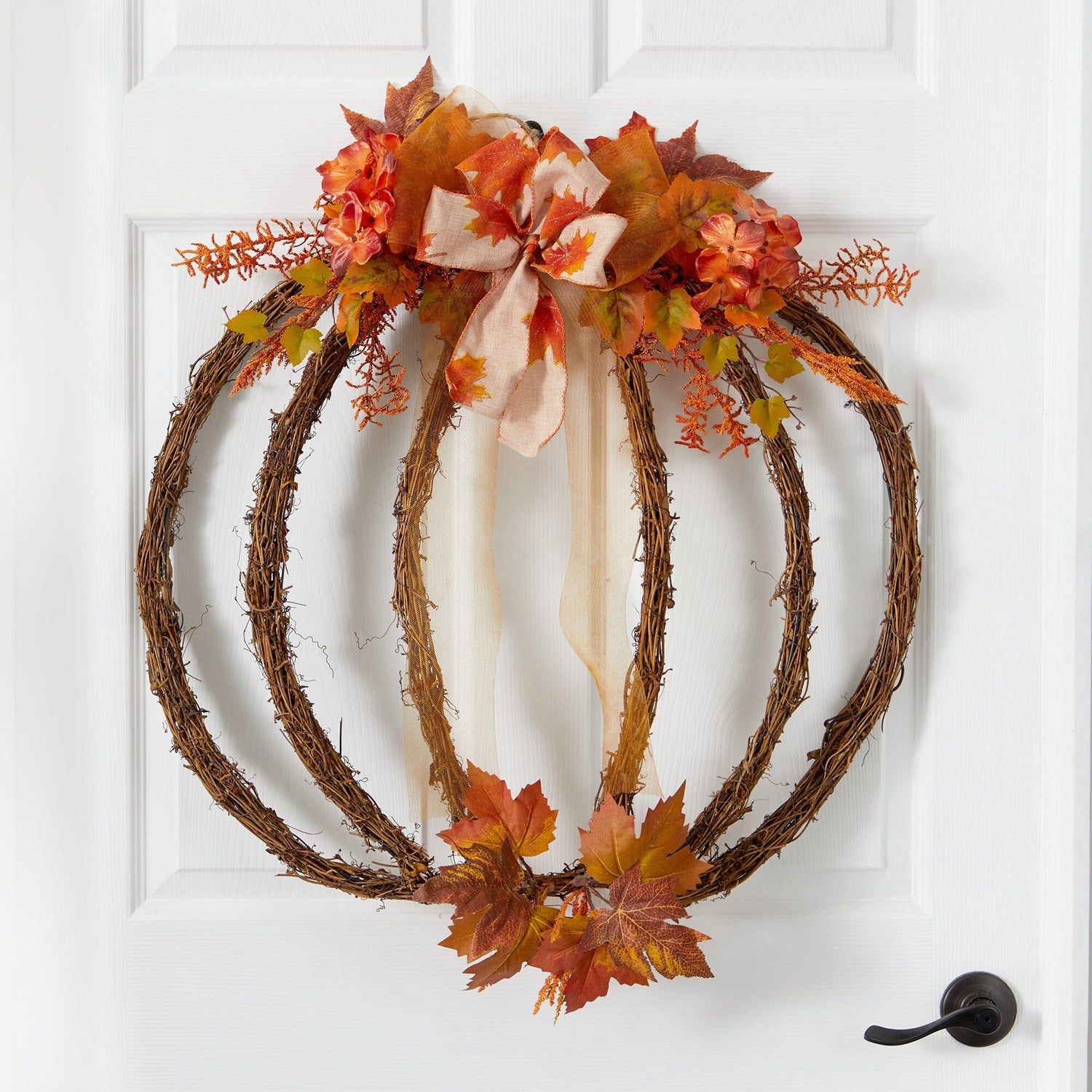 26” Autumn Pumpkin Artificial Vine Fall Wreath