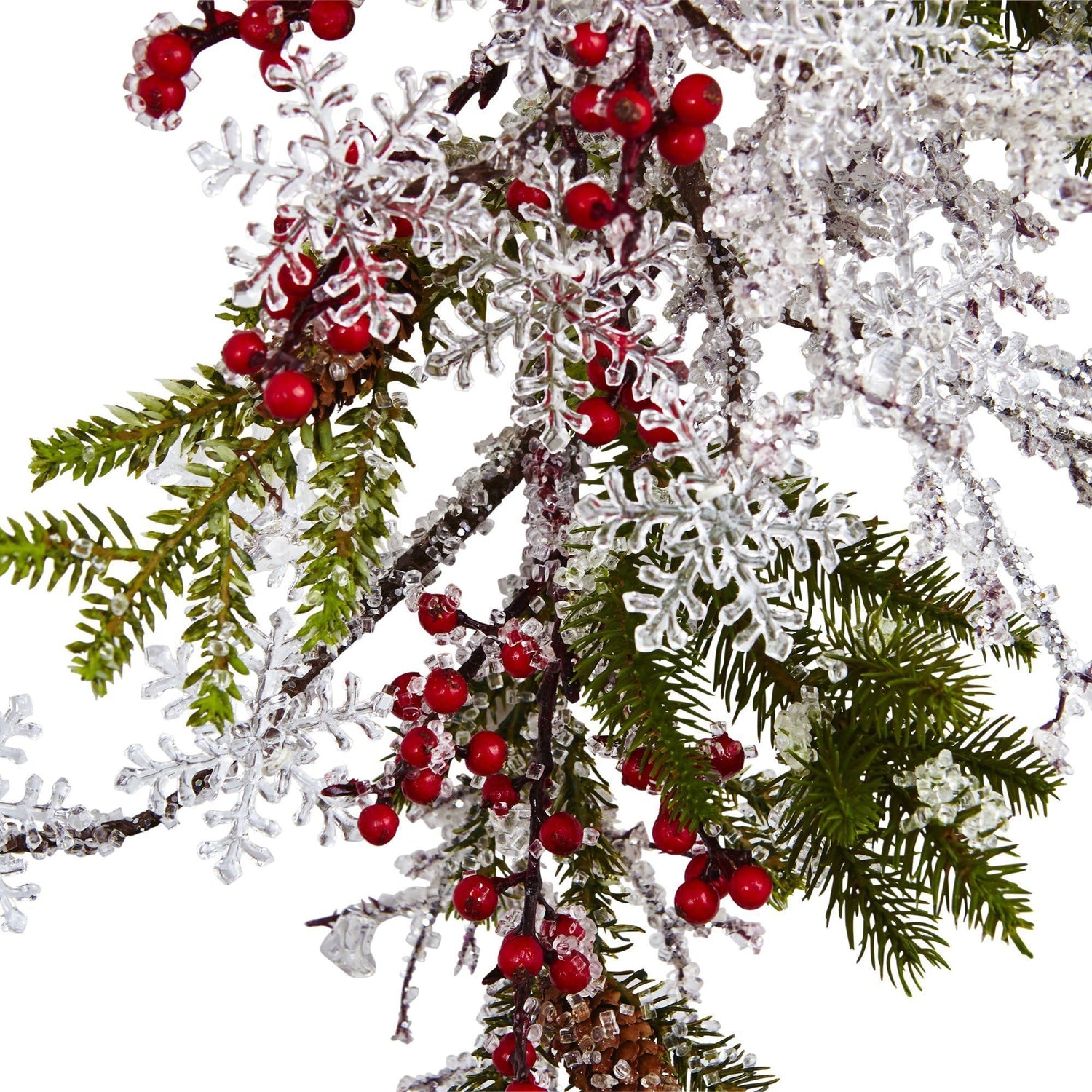 26” Berry, Pine & Snowflake Teardrop