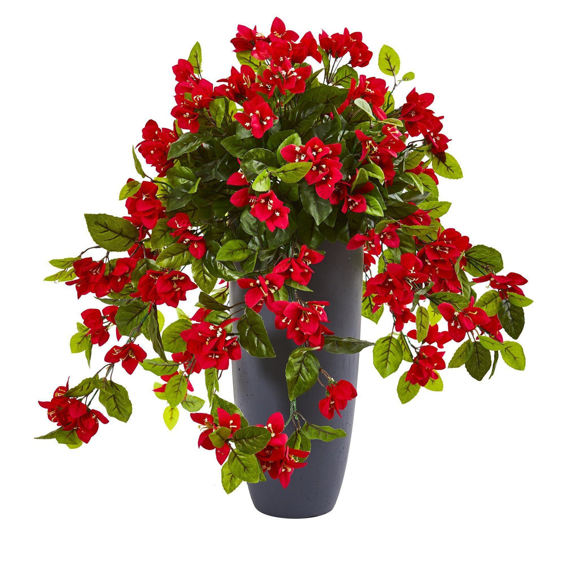 artificial potted flowering plants 26” Bougainvillea Artificial Plant in Planter UV Resistant (Indoor/Outdoor)