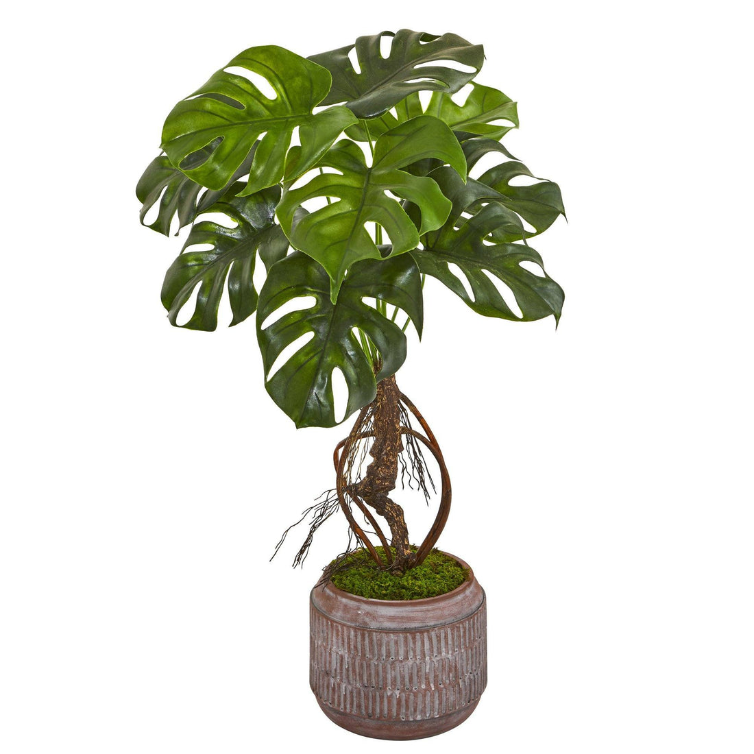 monstera artificial plant 26” Monstera Artificial Plant in Stoneware Planter