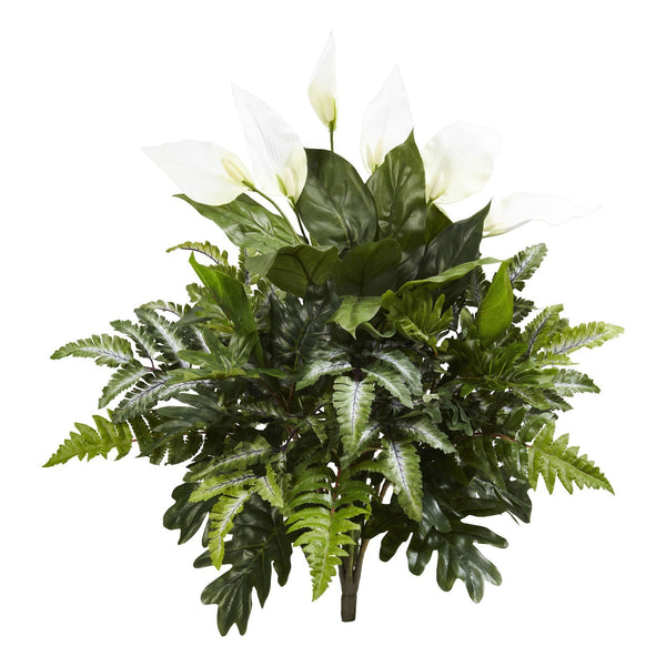 27” Mixed Spathiphyllum Artificial Plant (Set of 2)of 2)