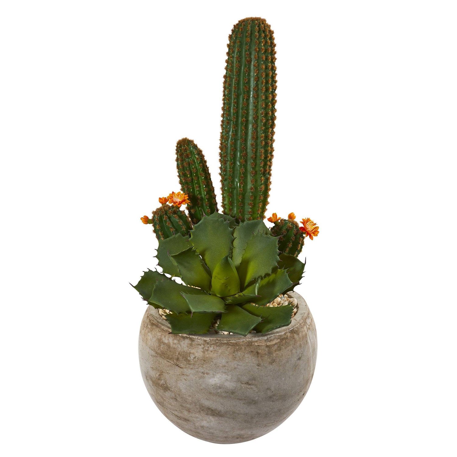 27” Mixed Succulent Artificial Plant in Sand Colored Planter