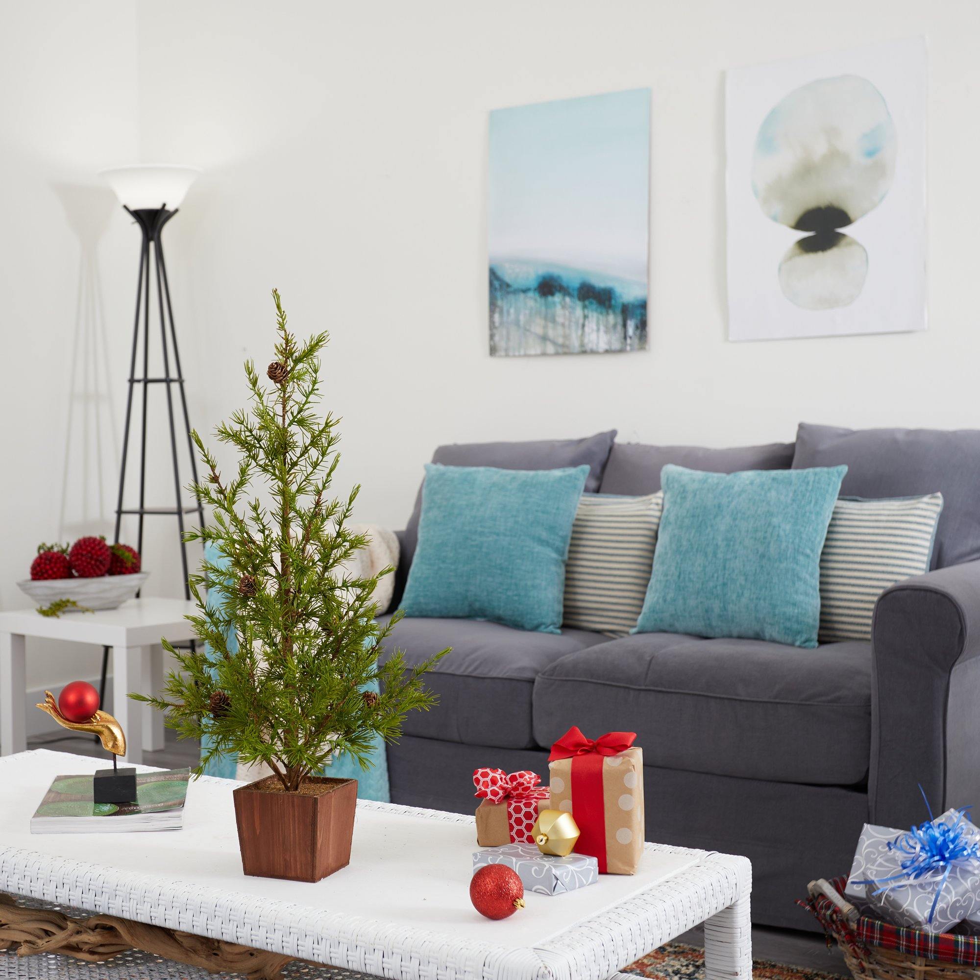 28” Alpine “Natural Look” Artificial Christmas Tree in Wood