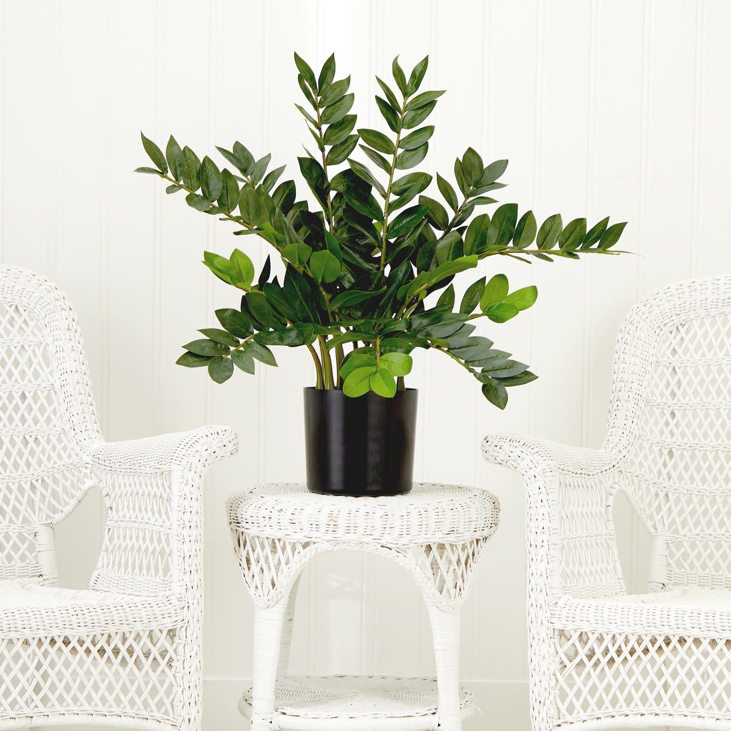 28” Artificial Zamioculcas Plant with Decorative Planter Nearly Natural